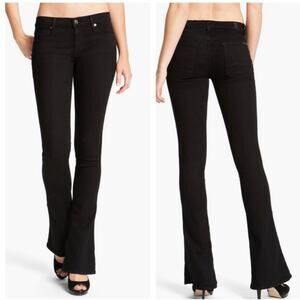 Seven For All Mankind Kimmie Bootcut Flare Black Pants Slacks Trousers Size 26